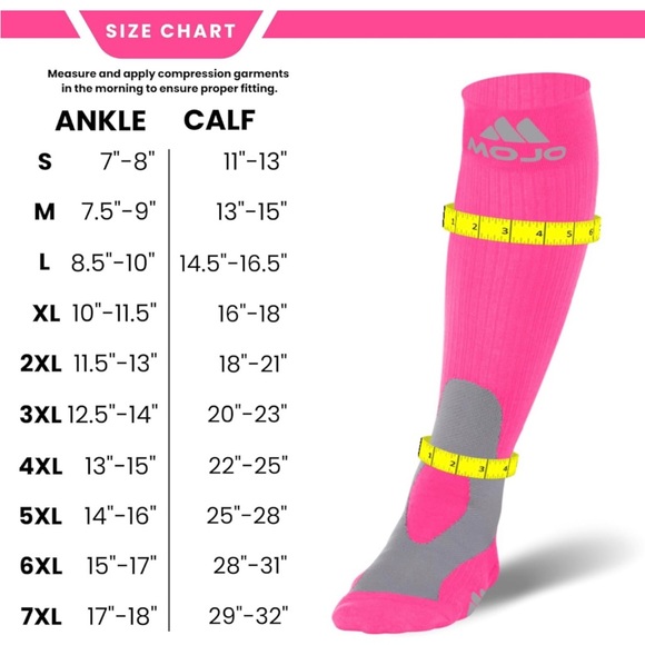 Plus Size compression socks 20-30mmHg Full Calf - Picture 3 of 3